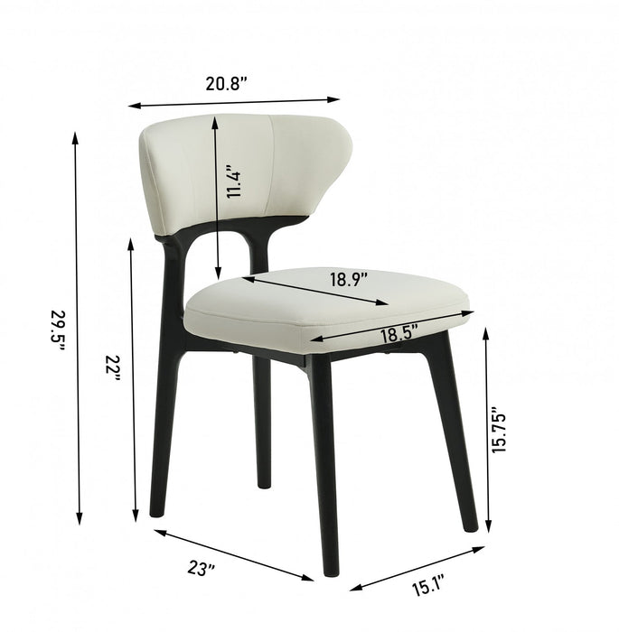 Susie Wooden Dining Chairs Set Of 2 With Upholstered Fabric Side Chairs And Wood Legs,beige 