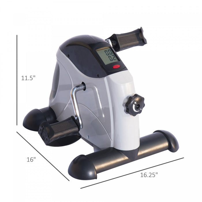 Soozier Portable Mini Exercise Bike Desk Pedal Indoor Cycle Fitness Hand Foot Exercise Machine W/ Lc