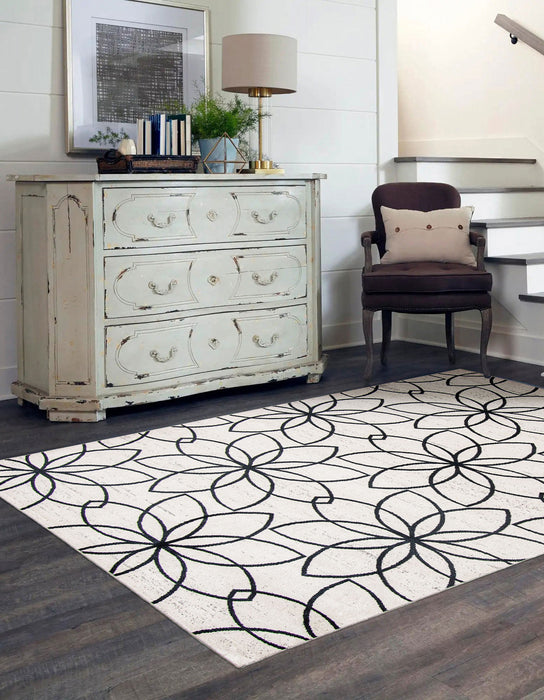 Terali Ivory Machine Washable Area Rug - 8'0\" x 10'0\"