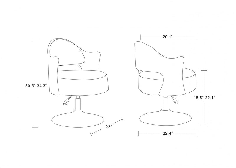 Bopper Modern Vegan Leather Swivel Lounge Chair in White - Set of 2 