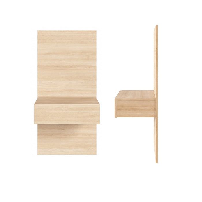 Nordika Milano Floating Nightstand Extension Panel Set Of 2 - Natural Blonde Oak