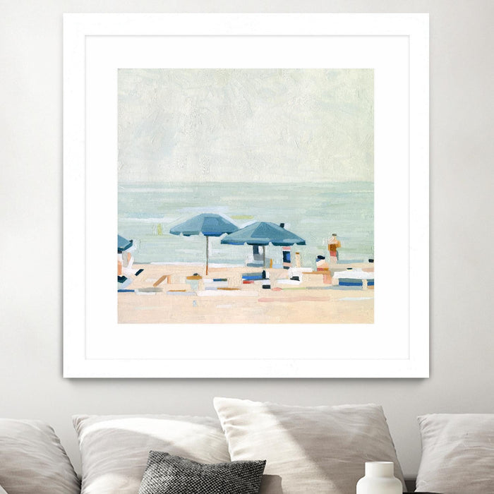 \"If It's The Beaches I\" Matted and Framed White 30x30 Wall Art
