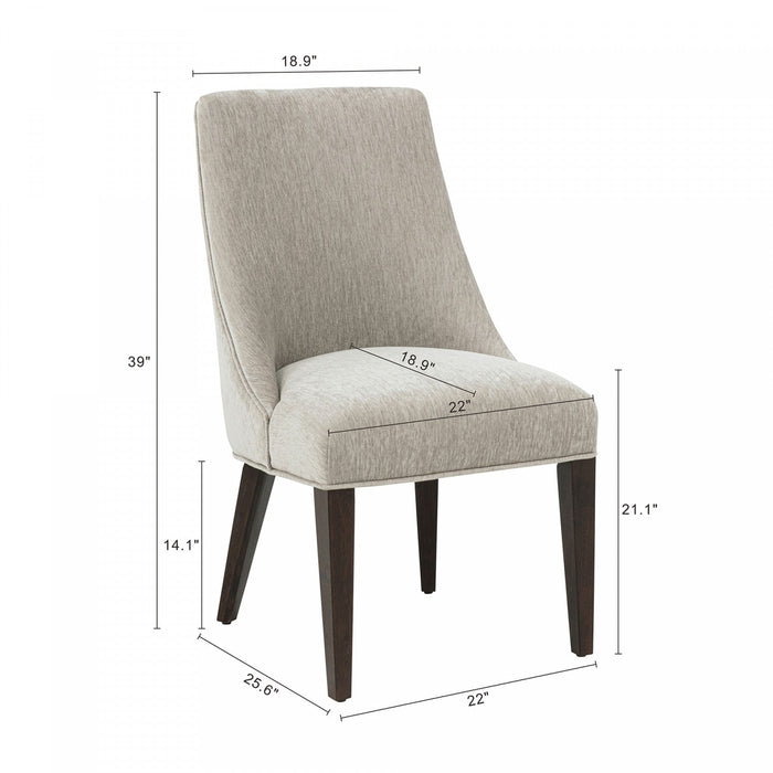 Beever Modern 8-Piece Dining Chair Set in Taupe 