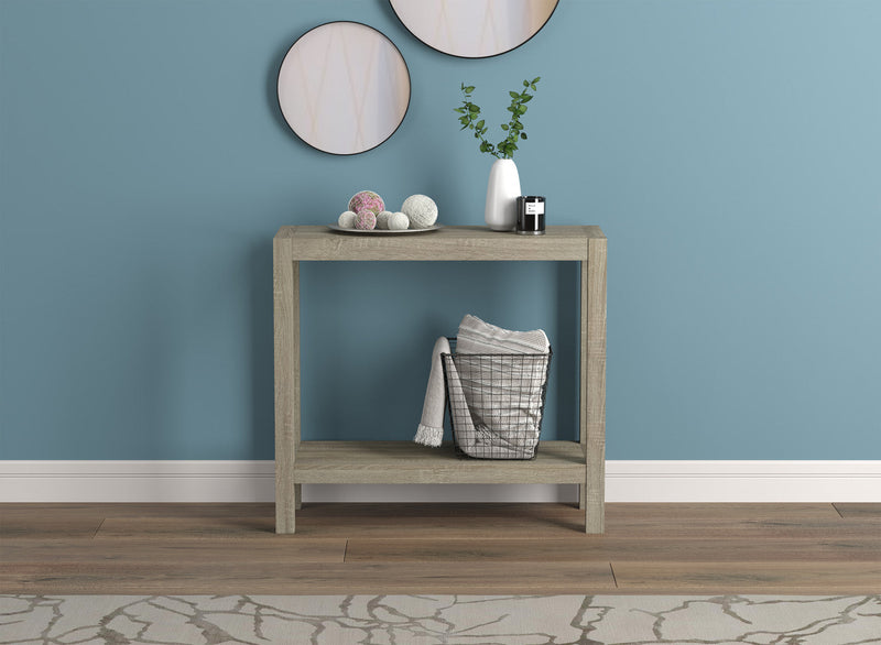 26” Console Table With One Shelf - Dark Taupe 
