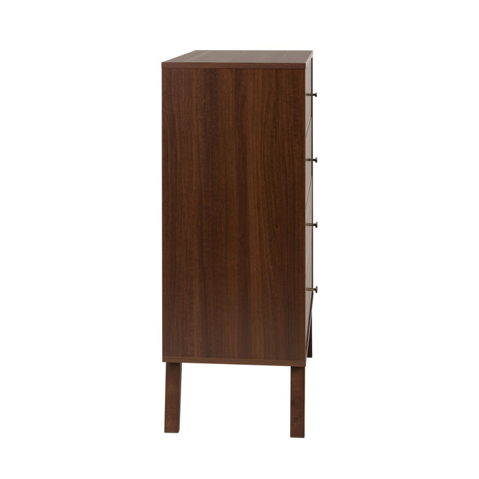 Milo Tall 4-Drawer Chest - Cherry