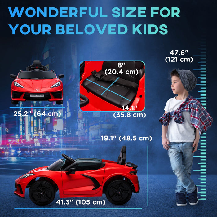 Qaba Electric Car For Kids, 12v Battery Powered Ride-On Kids Car With Remote Control, Suspension Sys