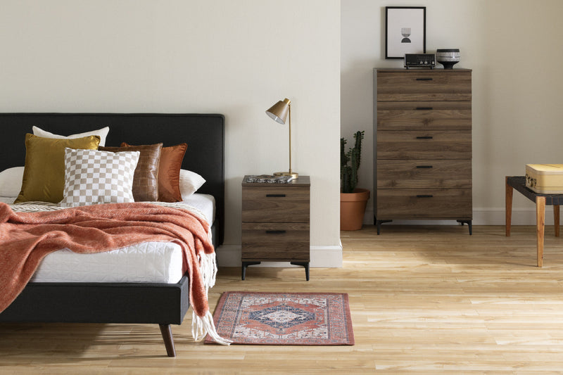 Musano 2-Drawer Nightstand - Natural Walnut