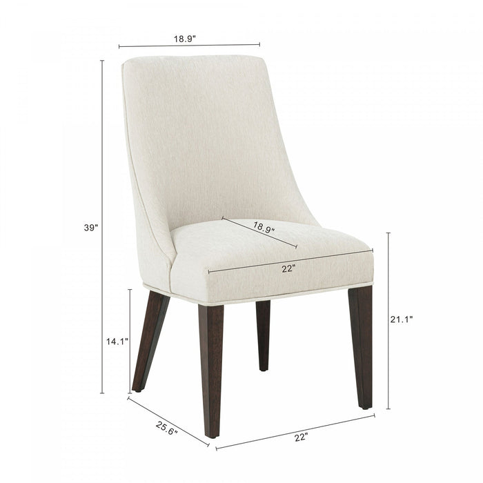 Beever Modern 6-Piece Dining Chair Set in Cream 