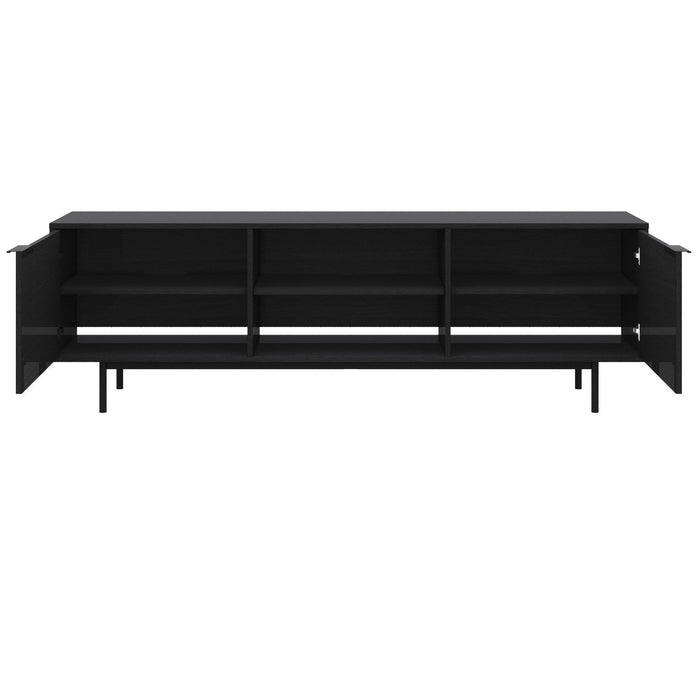 Nordika Hamilton 70\" TV Stand with 2 Storage Cabinets - Black 