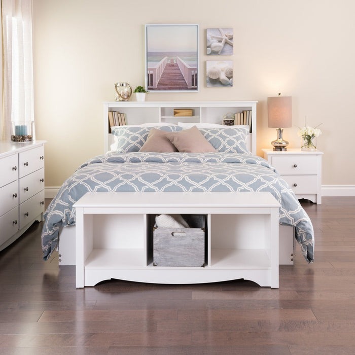 Full/Queen Bookcase Headboard - White