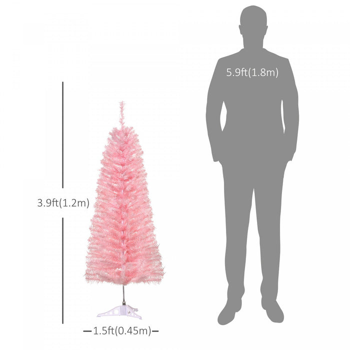 Homcom 4ft Pencil Artificial Christmas Tree With 188 Branch Tips