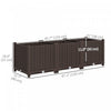 Outsunny Plastic Garden Bed W/drainage Holes, 47.2" X 15.7" X 14.6", Brown