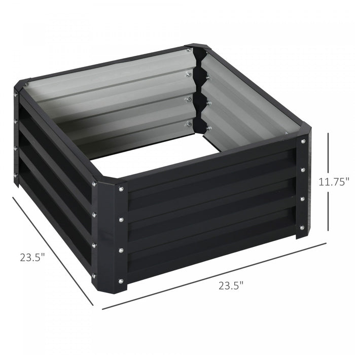 Outsunny 2' X 2' X 1' 2-pieces Raised Garden Bed With Color Steel Frame For Vegetables, Flowers, Her