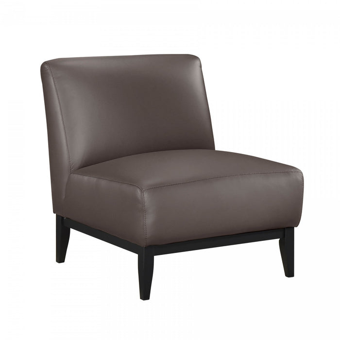 Murdock Accent Chair Dark Brown Leather 