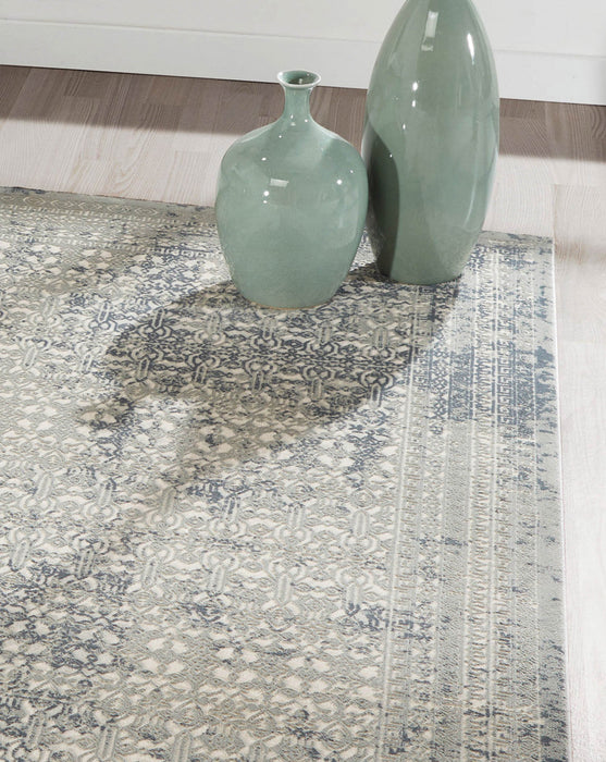 Mabel Traditional 8'11\" x 12'6\" Area Rug in Green Indoor Area Rug 