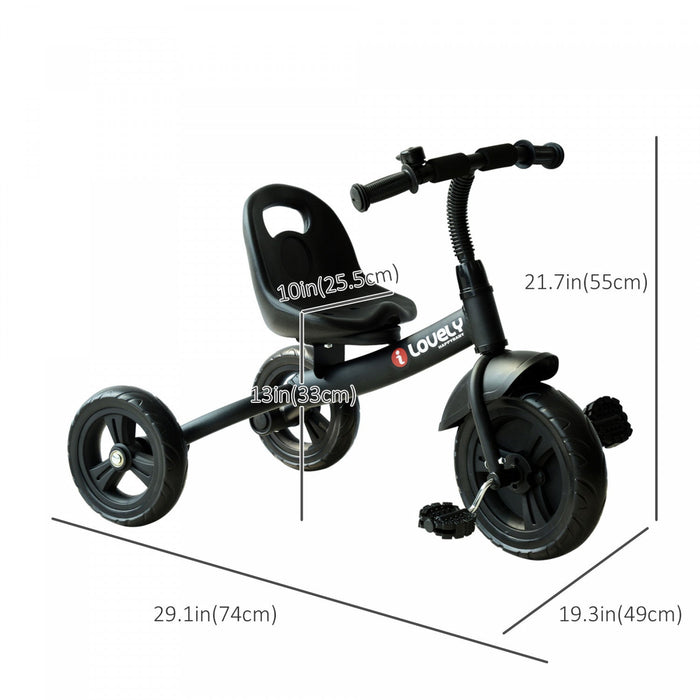 Qaba Kids Tricycle For Children Ages Up To 18 Months, Indoor Outdoor Toddler Trike For Boy And Girl 