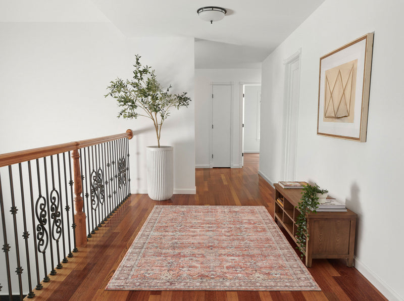 Ruby Traditional 6'6\" x 9'0\" Area Rug in Brown Indoor Area Rug 