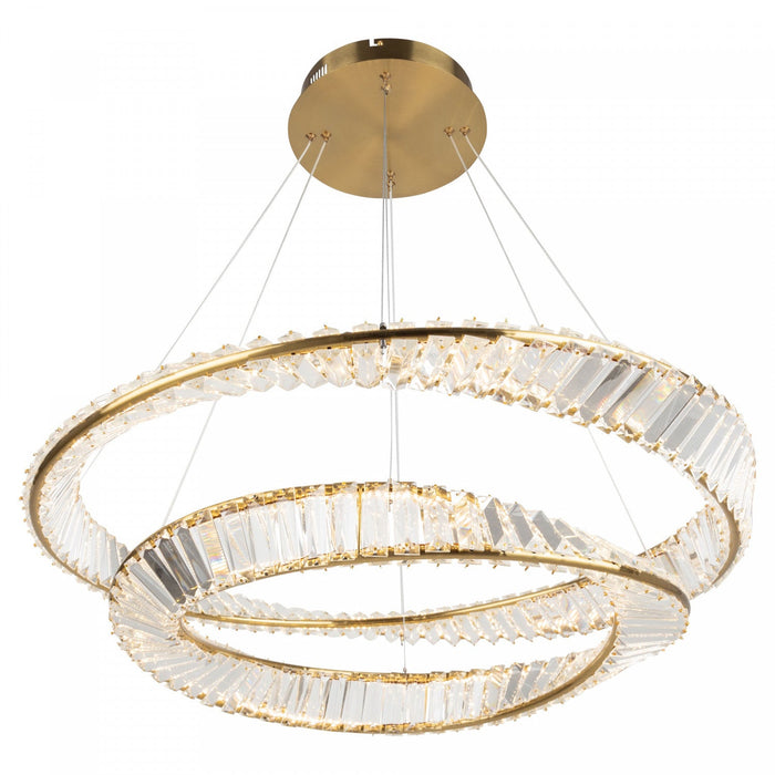 Stella 65 W LED Brushed Brass Chandelier