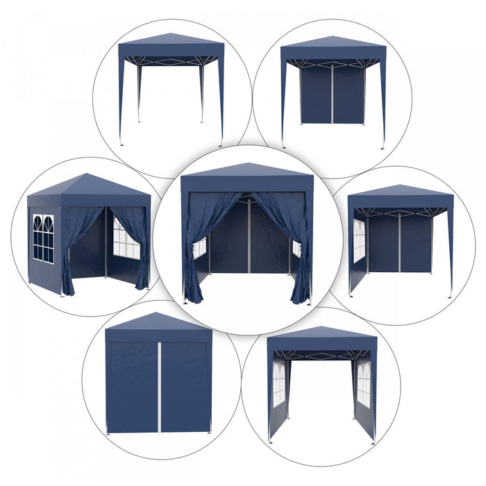 Outsunny 6.6'x6.6' Pop Up Gazebo Canopy Tent With Sidewalls, Instant Sun Shelter, With Carry Bag, Fo