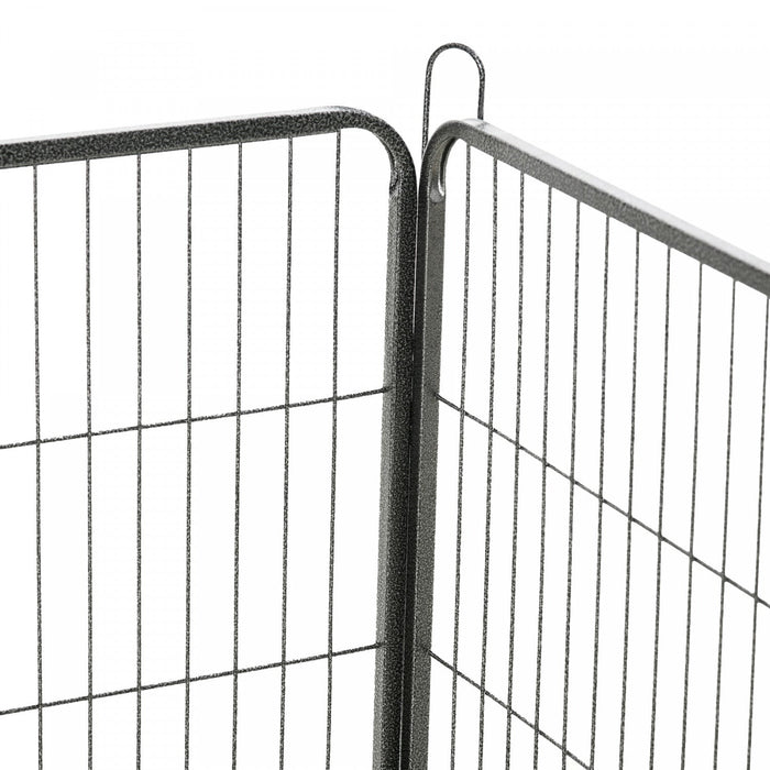 Pawhut Heavy Duty Dog Playpen, 16 Panels Pet Playpen Dog Fence, Portable Puppy Exercise Pen, With 2 