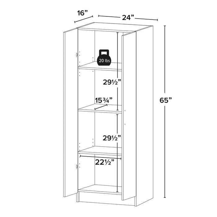 Elite Deep Storage Cabinet with Fixed & Adjustable Shelves - Black