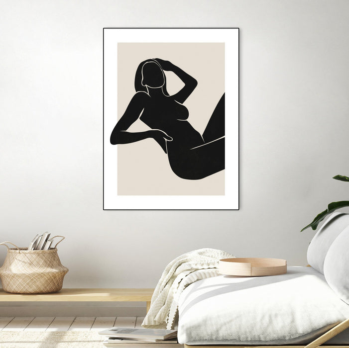\"Untitled\" Canvas Framed Black 30x40 Wall Art