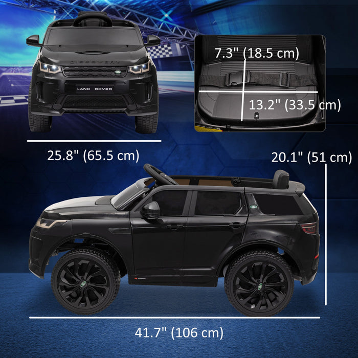 Qaba Land Rover Discovery Sport Licensed Powered Ride-On Car, 12v Battery Powered Kids Electric Car 