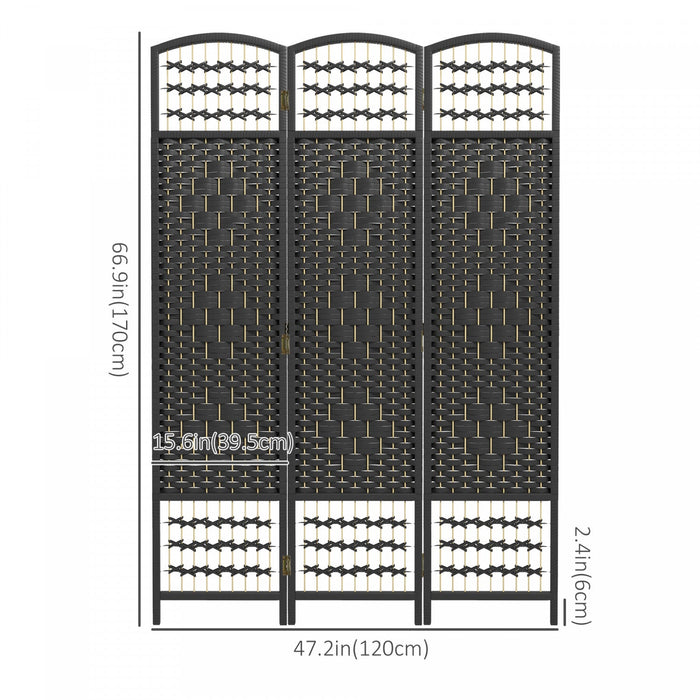 Homcom Folding Room Divider 5.6 Ft Privacy Screen Panel