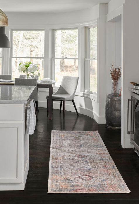 Ethel Traditional 2'6\" x Runner Rug in Multi Indoor Area Rug 