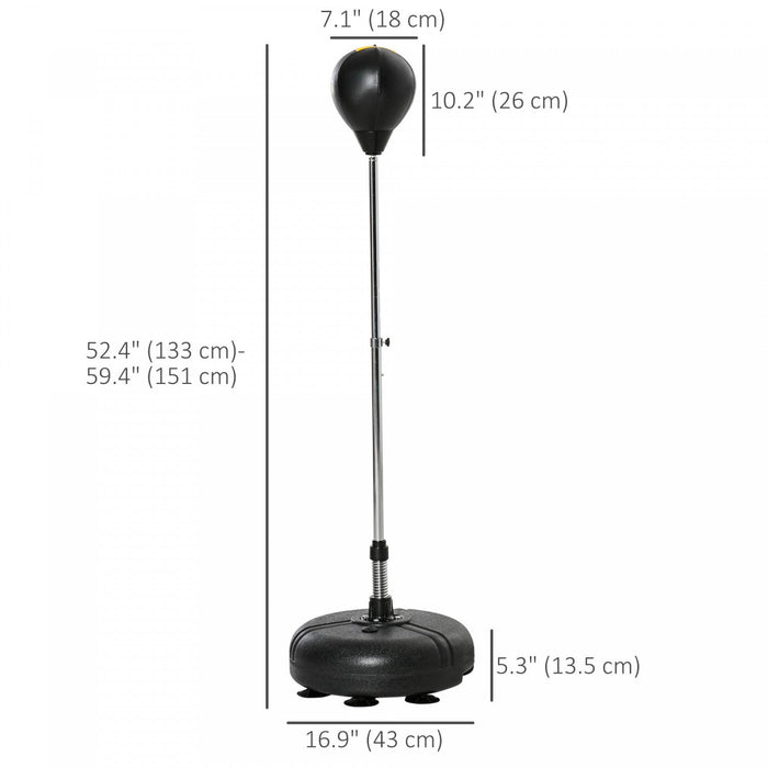 Soozier 52.4" -59.4" Adjustable Height Reflex Bag With Stand And Gloves
