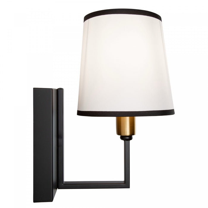 Coco 1-Light Black and Gold Sconce 