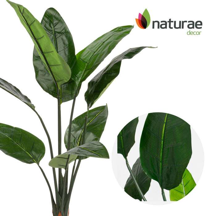Artificial 45\" Bird Of Paradise Indoor & Outdoor In Black Pot 