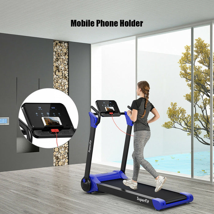 Superfit 2.25hp Folding Electric Motorized Treadmill W/ Speaker