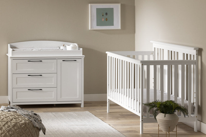 Daisie Changing Table With Removable Rim - Pure White  