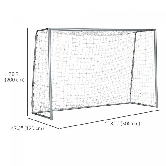 Soozier 10ft X 6.5ft Soccer Goal With All Weather Net And Ground Stakes