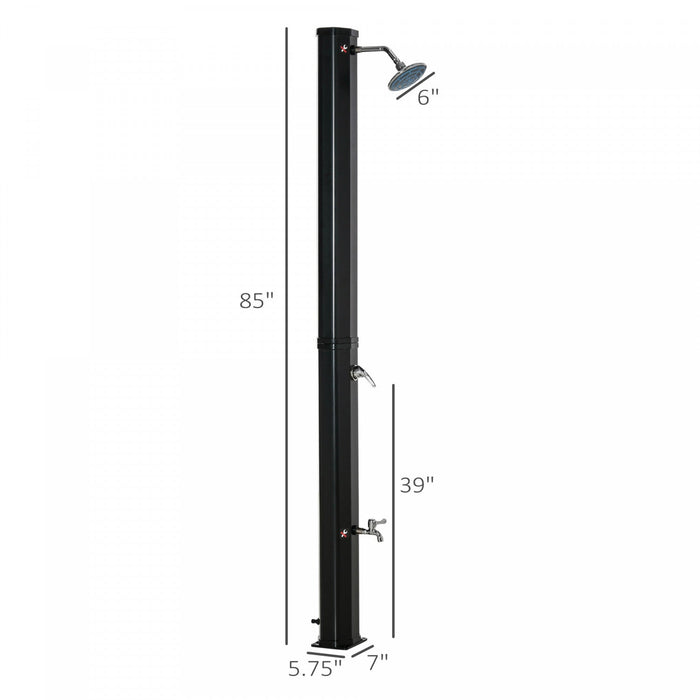 Outsunny 7ft Outdoor Solar Heated Shower For Backyard Pool