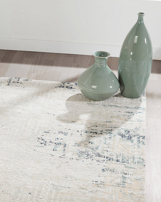 Amber Traditional 8'11\" x 12'6\" Area Rug in Grey Indoor Area Rug 