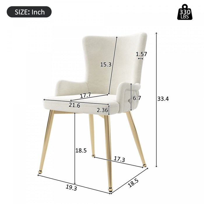 Sophia Modern 7pc Dining Set with table and Chairs,Beige Dining Room Set  