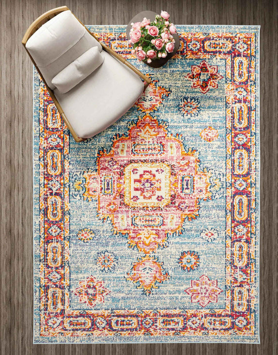 Lotus Blue Rug 5'0\" x 8'0\" 