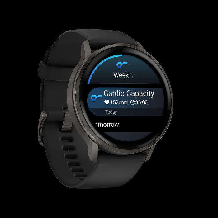 Garmin Venu 4 45mm Slate Multisport Smartwatch - Performance Monitor, Fitness Age Estimate, Turn-by-Turn Navigation, SatIQ Tech, Voice Control