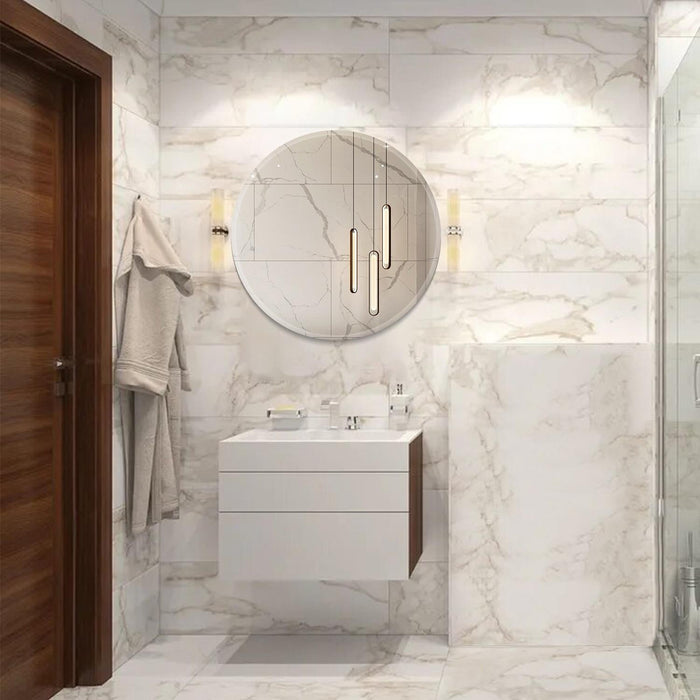 Arcus 30\" X 30\" Round Frameless Beveled Edge Mirror