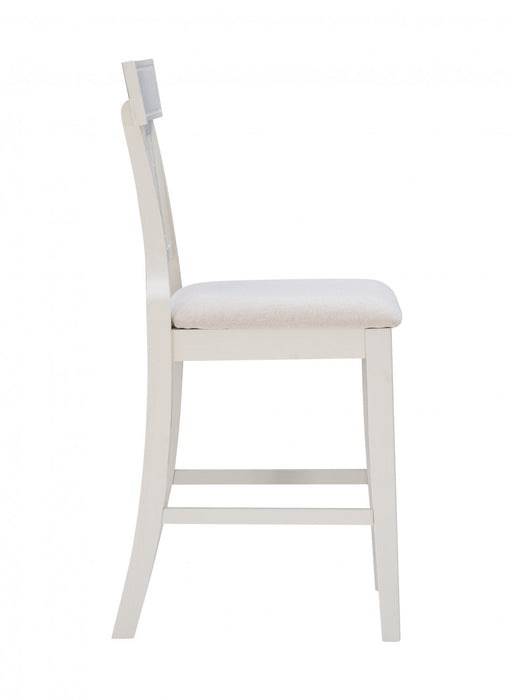 Rylan Fabric Counter-Height Stool - White