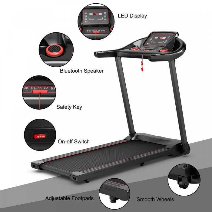 Superfit 2.25hp Electric Running Machine Treadmill Bluetooth Speaker App Control