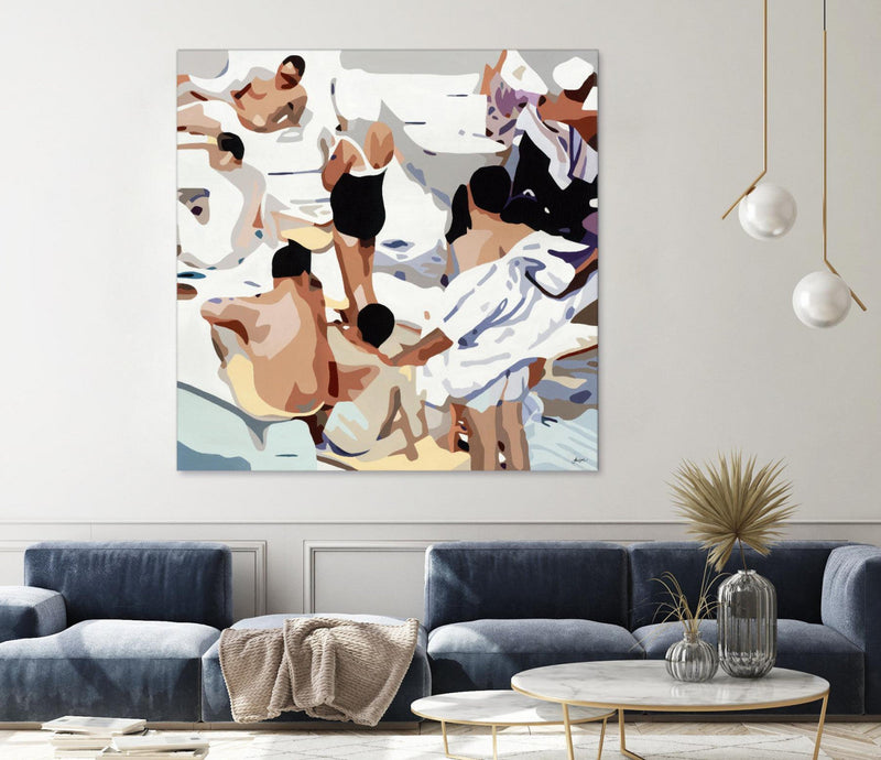 \"Tammy & Greg's Pool Party\" Giant Art 54x54 Wall Art