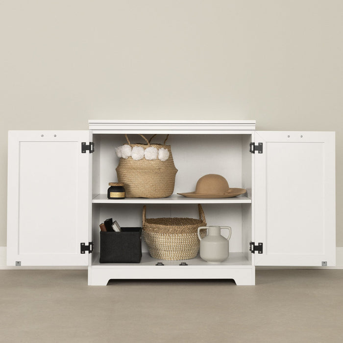 Prairie 2-Door Storage Cabinet - Pure White 