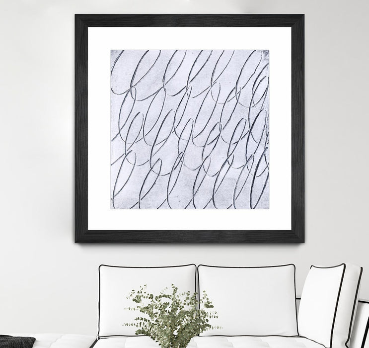 \"Contemplating Style\" Matted and Framed Black 30x30 Wall Art