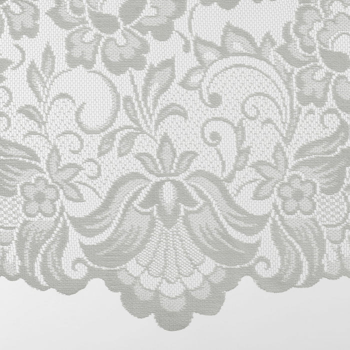 Habitat Limoges White Sheer Rod Pocket Curtain Tiers - 55 x 36