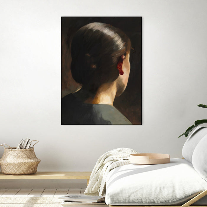 \"Ines\" Canvas Framed Black 30x40 Wall Art