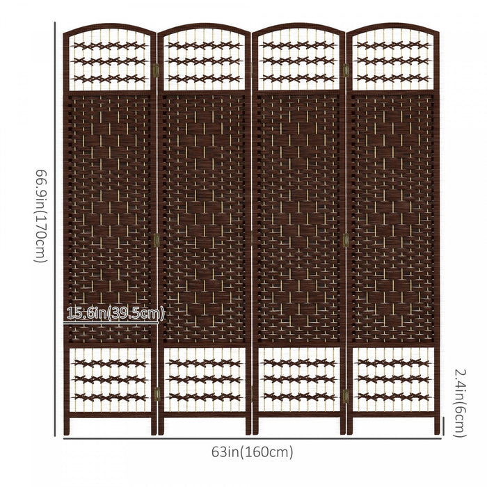 Homcom Folding Room Divider 5.6 Ft Privacy Screen Panel