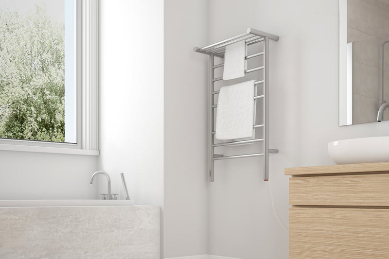 Ancona Liazzo 8-Bar Electric Towel Warmer with Integrated On-Board Timer - AN-5447 